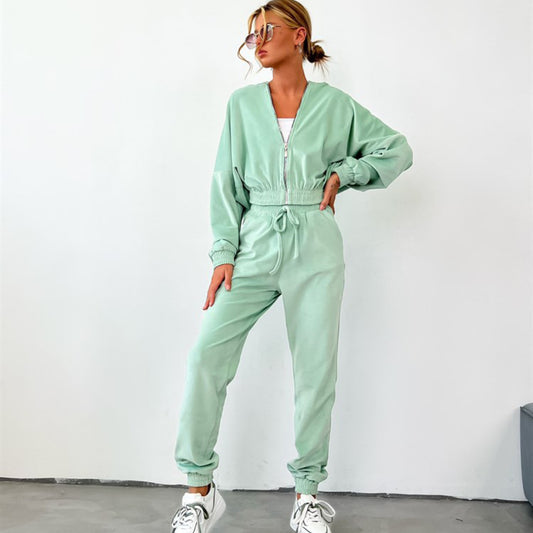 Tuta Urban Casual Zip Fit Donna – Effetto Velluto Soft | JSHUB