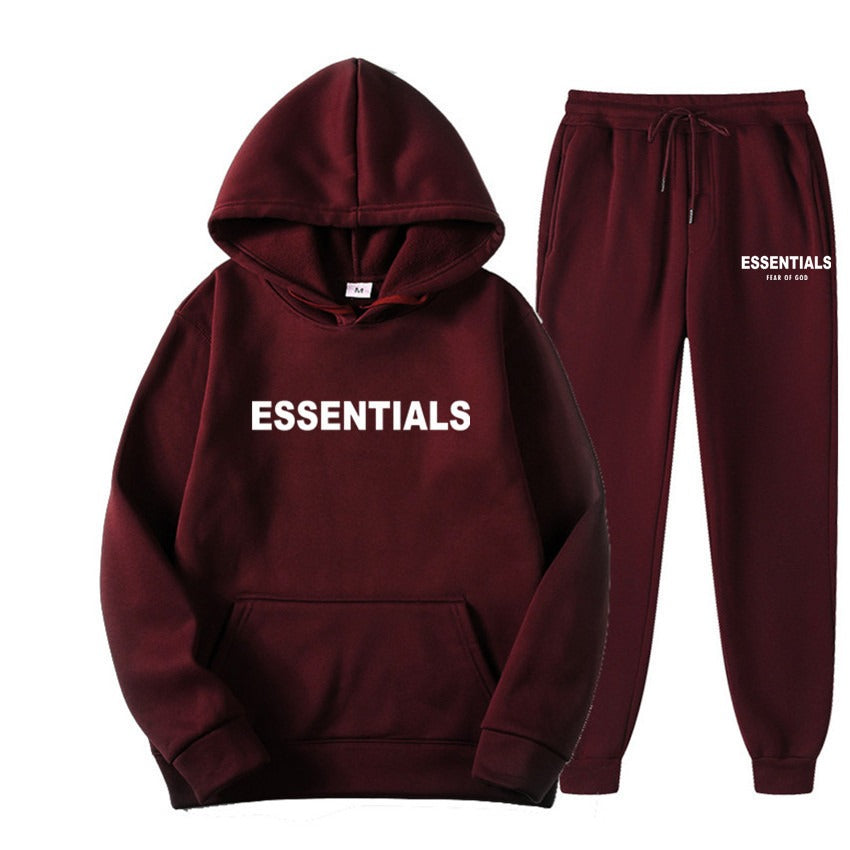 Tuta Uomo Donna Streetwear Essentials Hoodie e Jogger Loose Fit Autunno Inverno
