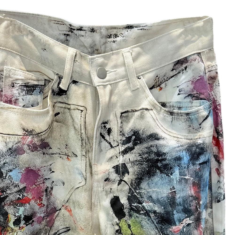 Urban Graffiti Tie-Dye Jeans