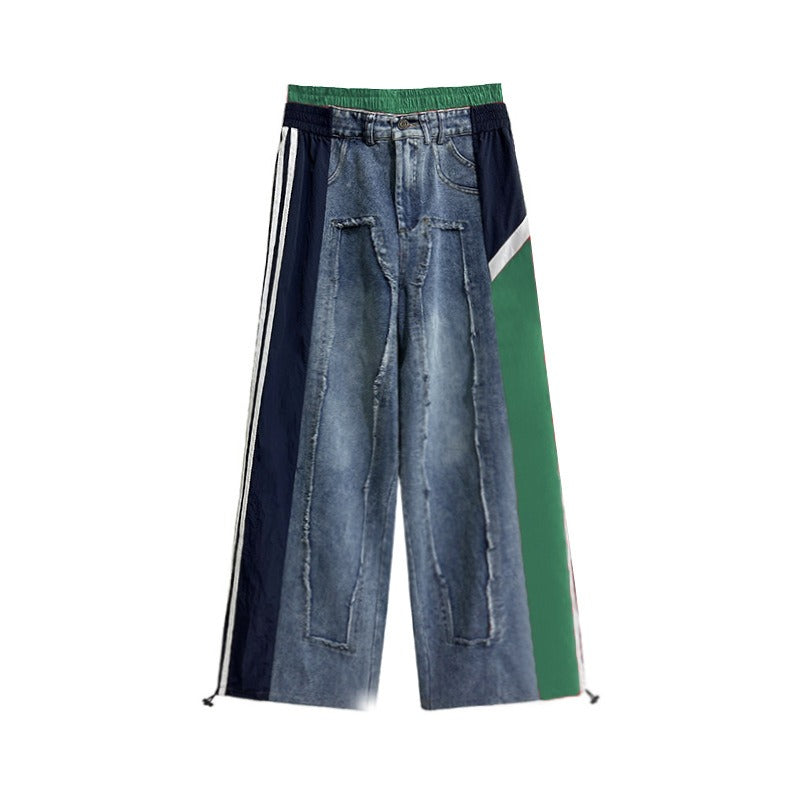 Jeans Urban Fusion Wide Jeans Patchwork Streetwear