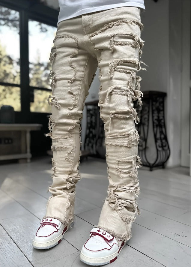 Jeans Denim Patch Elasticizzati