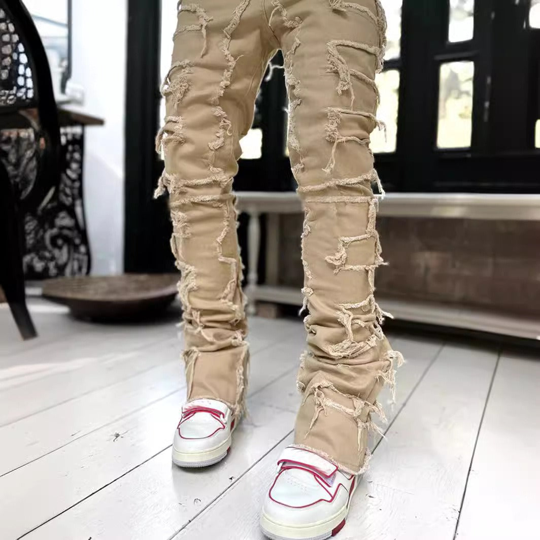Jeans Denim Patch Elasticizzati