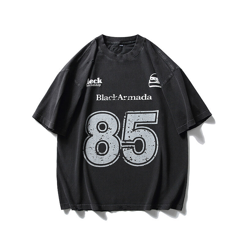 T-Shirt Vintage “Black Armada 85” – Retro American Style