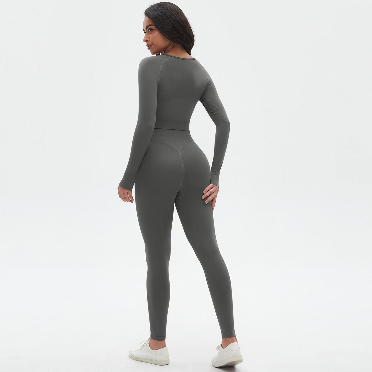 Set Donna JSHUB Yoga Sculpt Seamless Maniche Lunghe e Leggings Slim Fit