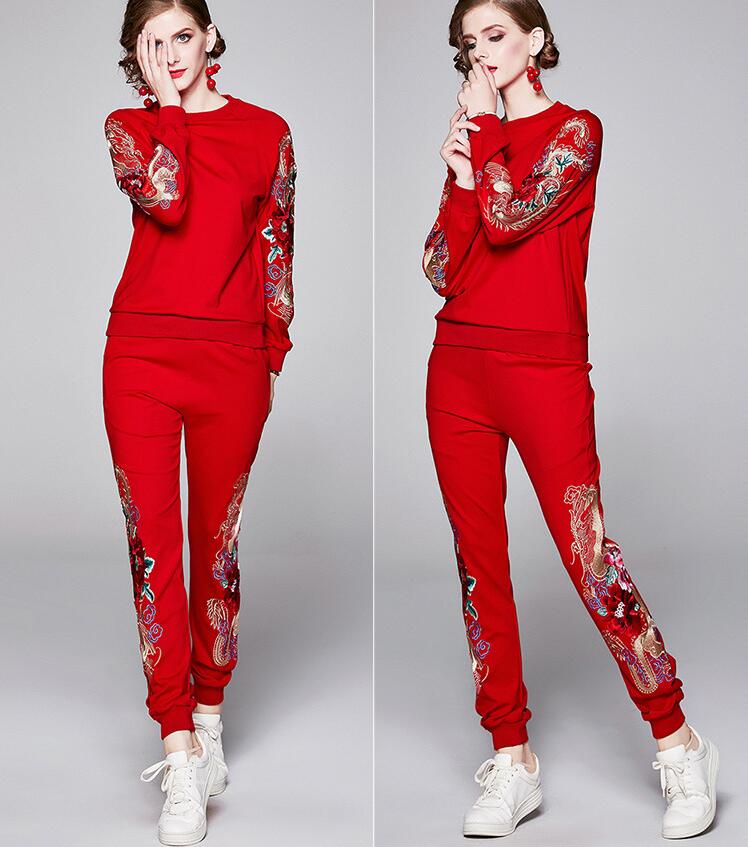 Tuta Bloom Stitch Set – Maglia Ricamata + Jogger Casual