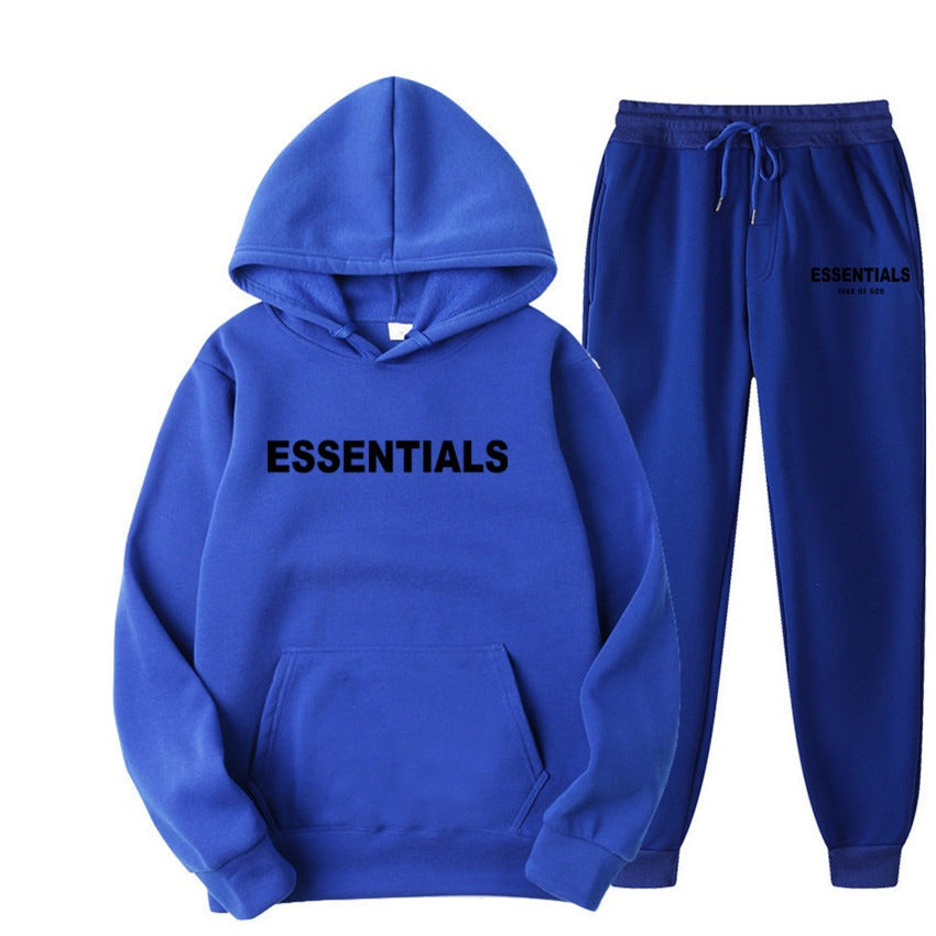 Tuta Uomo Donna Streetwear Essentials Hoodie e Jogger Loose Fit Autunno Inverno
