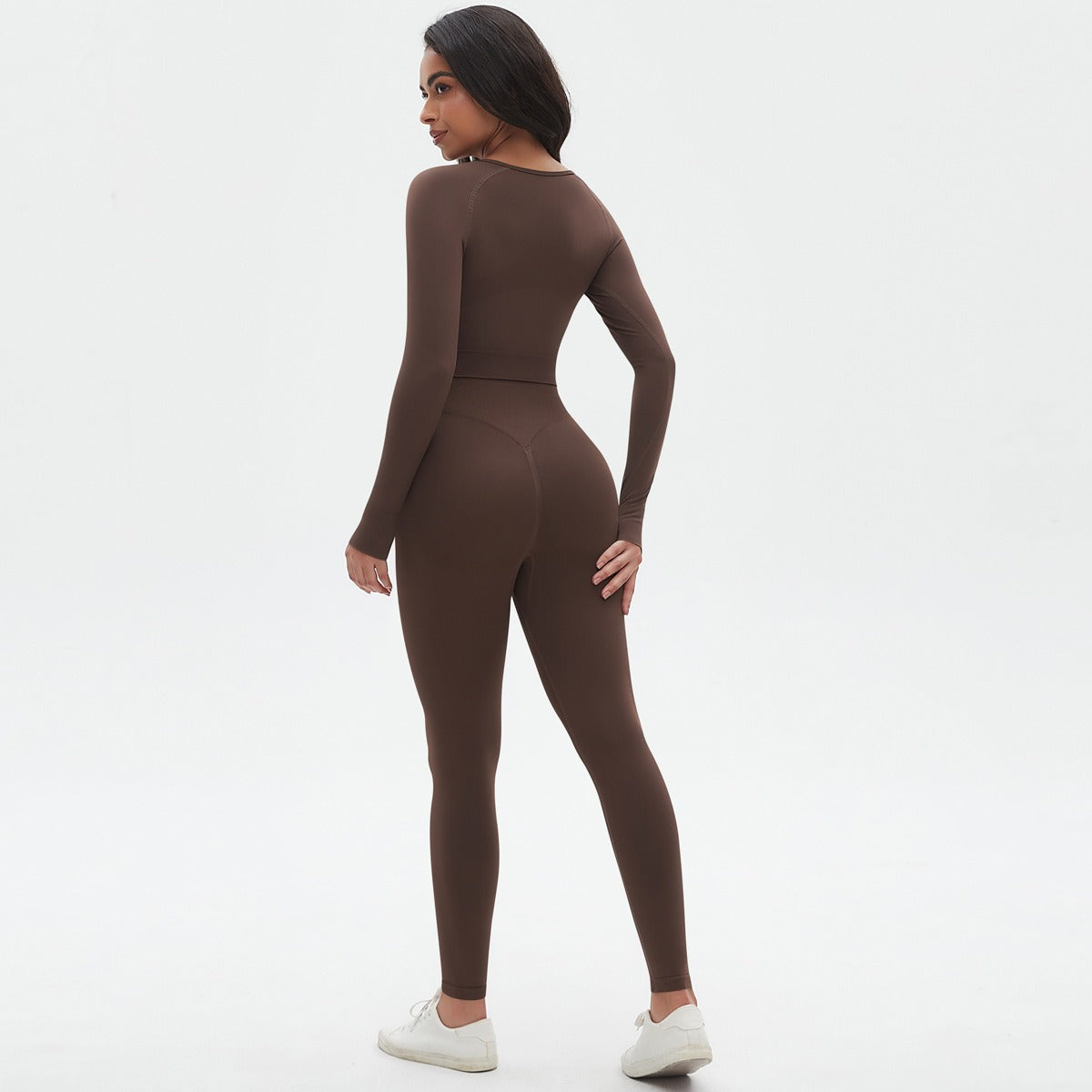 Set Donna JSHUB Yoga Sculpt Seamless Maniche Lunghe e Leggings Slim Fit