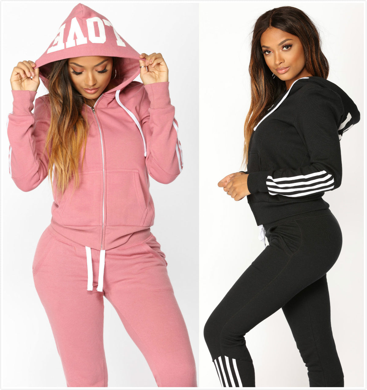 Tuta Cropped Vibe Set – Felpa con Cappuccio + Shorts
