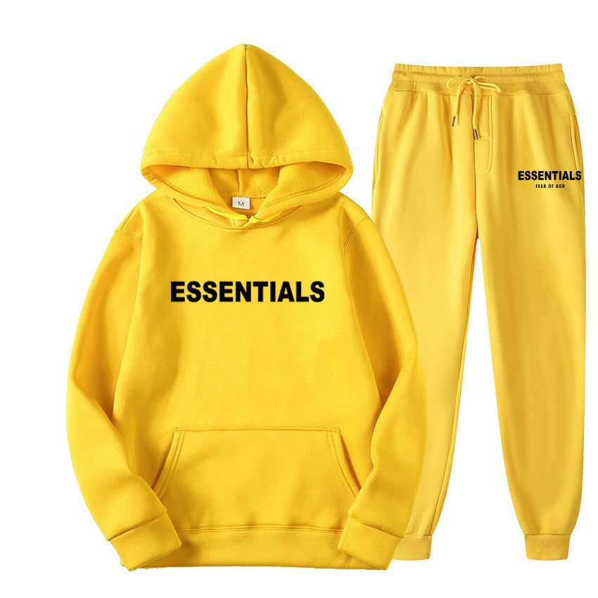 Tuta Uomo Donna Streetwear Essentials Hoodie e Jogger Loose Fit Autunno Inverno