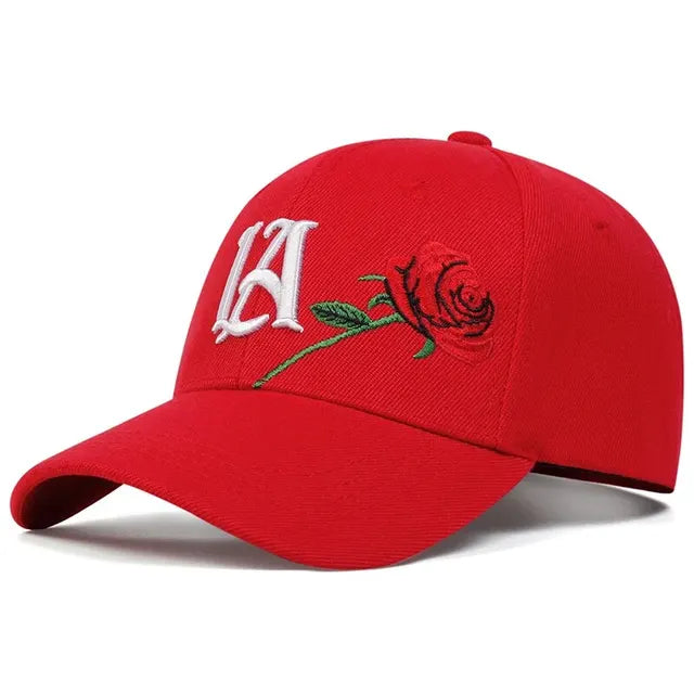 Cappello LA Rose – Berretto Ricamato con Visiera Estesa