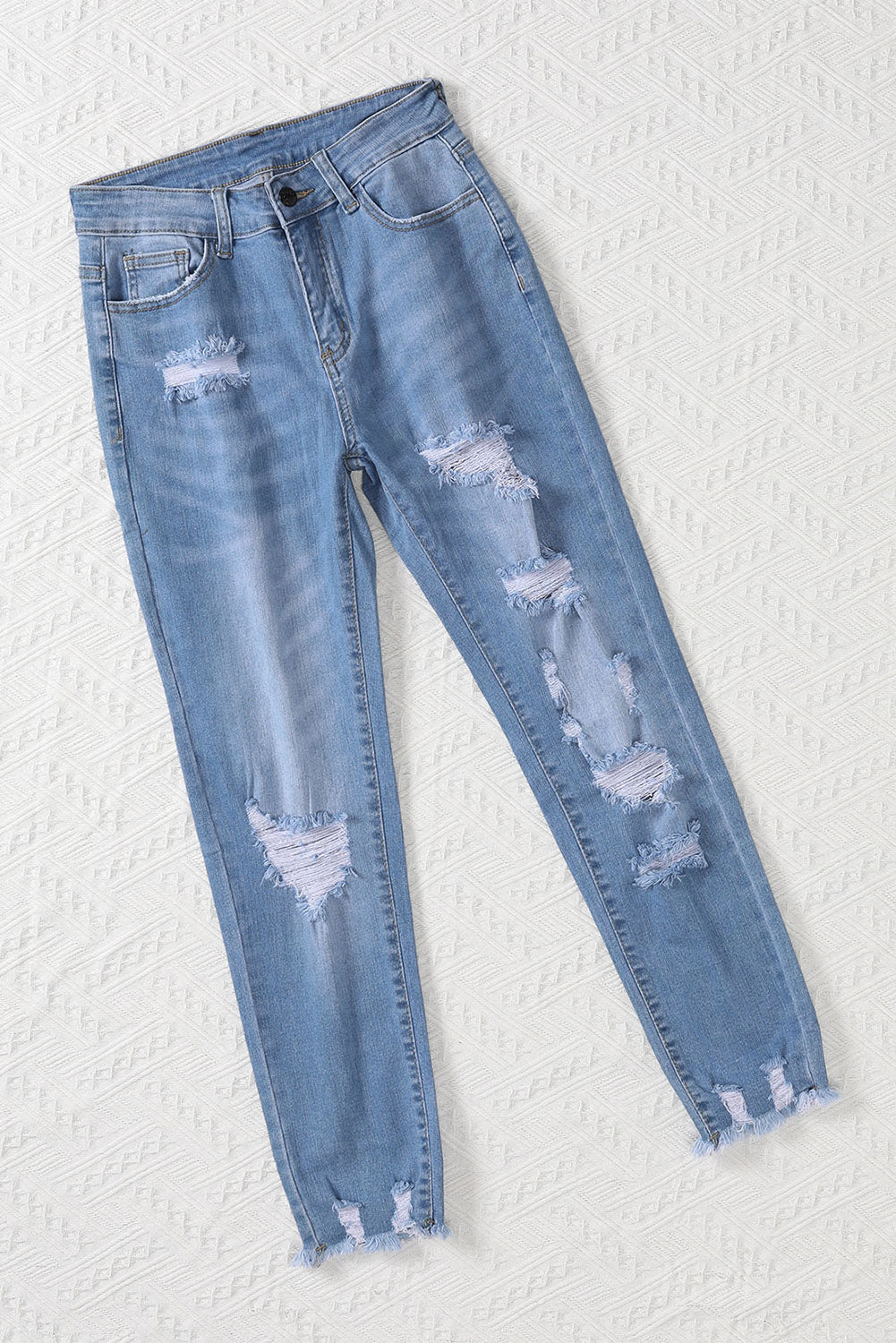 Jeans Boyfriend Distressed Nero