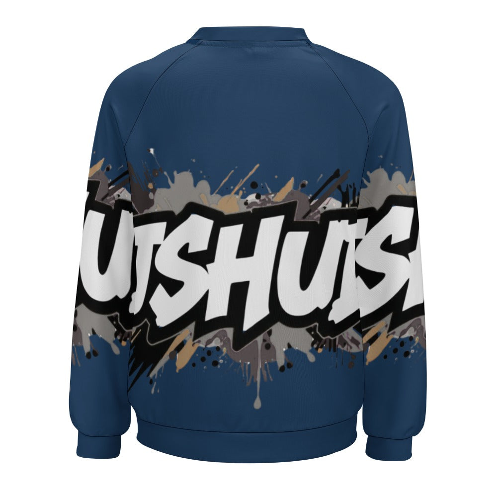 Felpa Donna JSHub Dark Edition – Graffiti Tono su Tono con Scritta Bianca