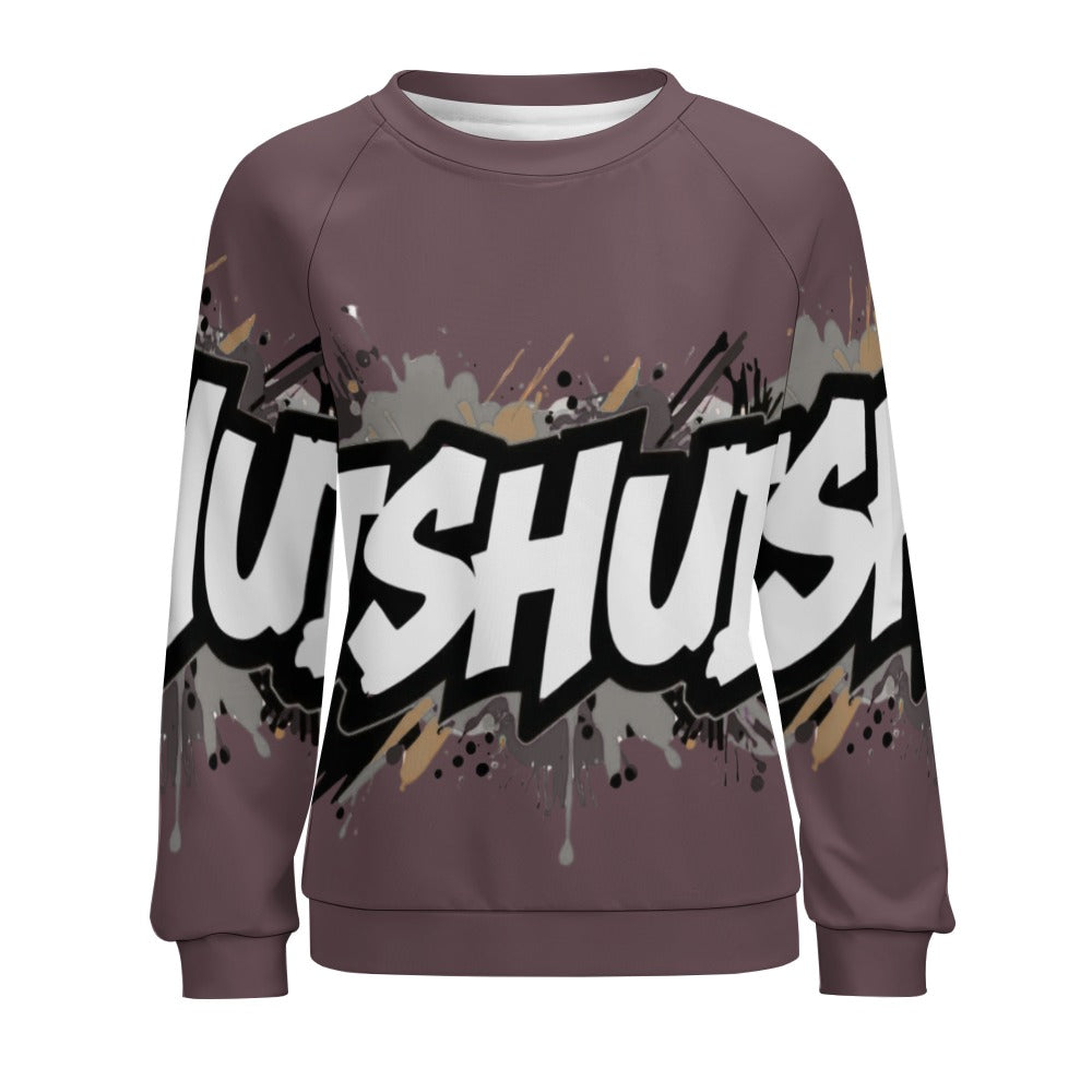 Felpa Donna JSHub Dark Edition – Graffiti Tono su Tono con Scritta Bianca