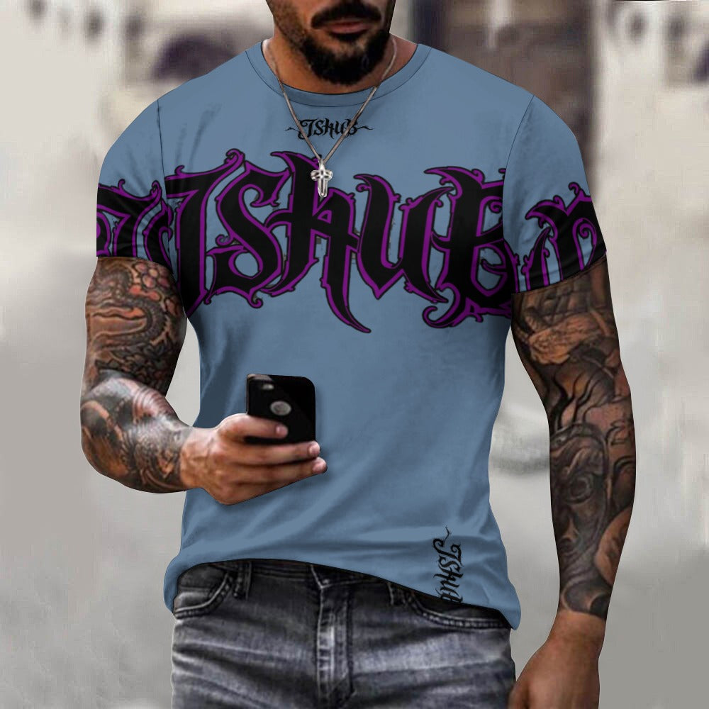 T-Shirt Uomo JSHUB Signature Gothic – Logo Oversize Streetwear Premium
