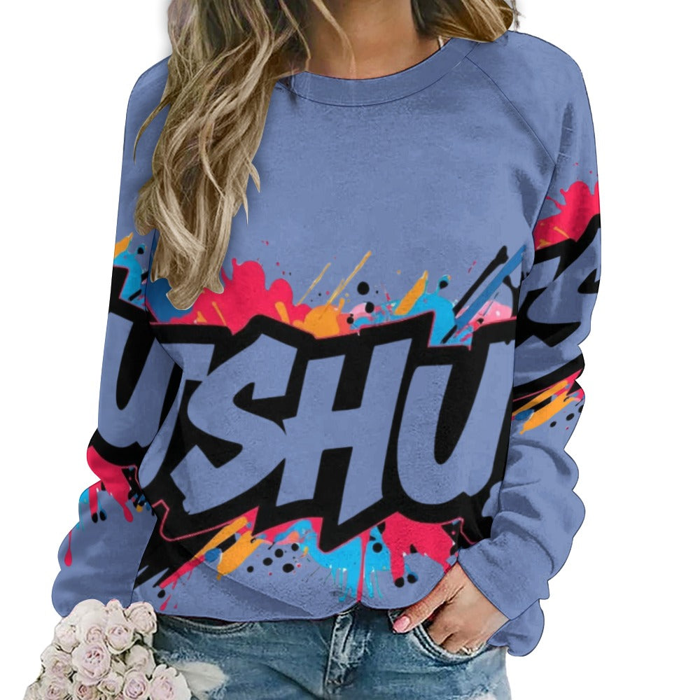 Felpa Donna JSHub Multicolor – Stile Streetwear con Graffiti All-Over