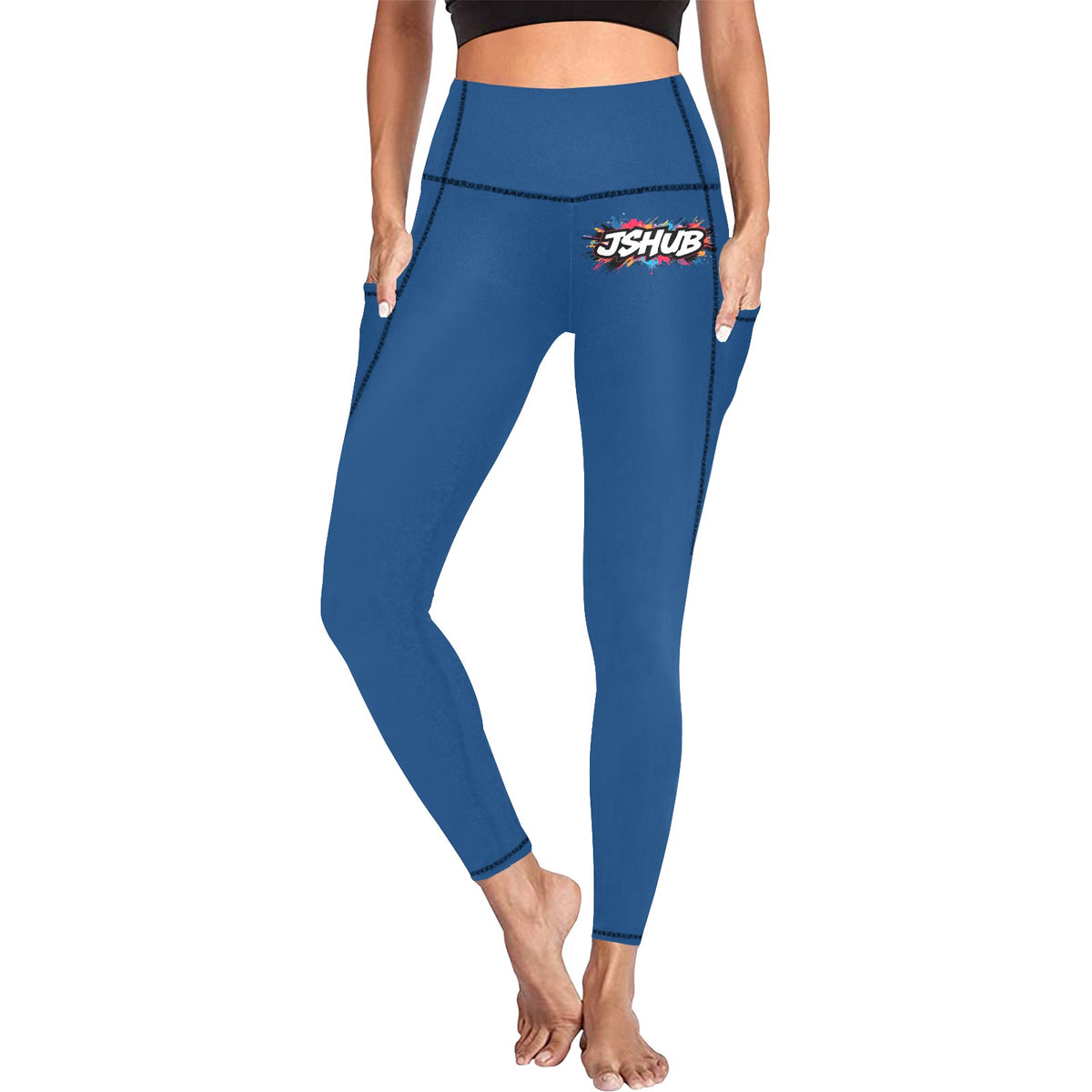 Leggings Donna JSHub All-Over con Tasche – Collezione Urban Streetwear 2025