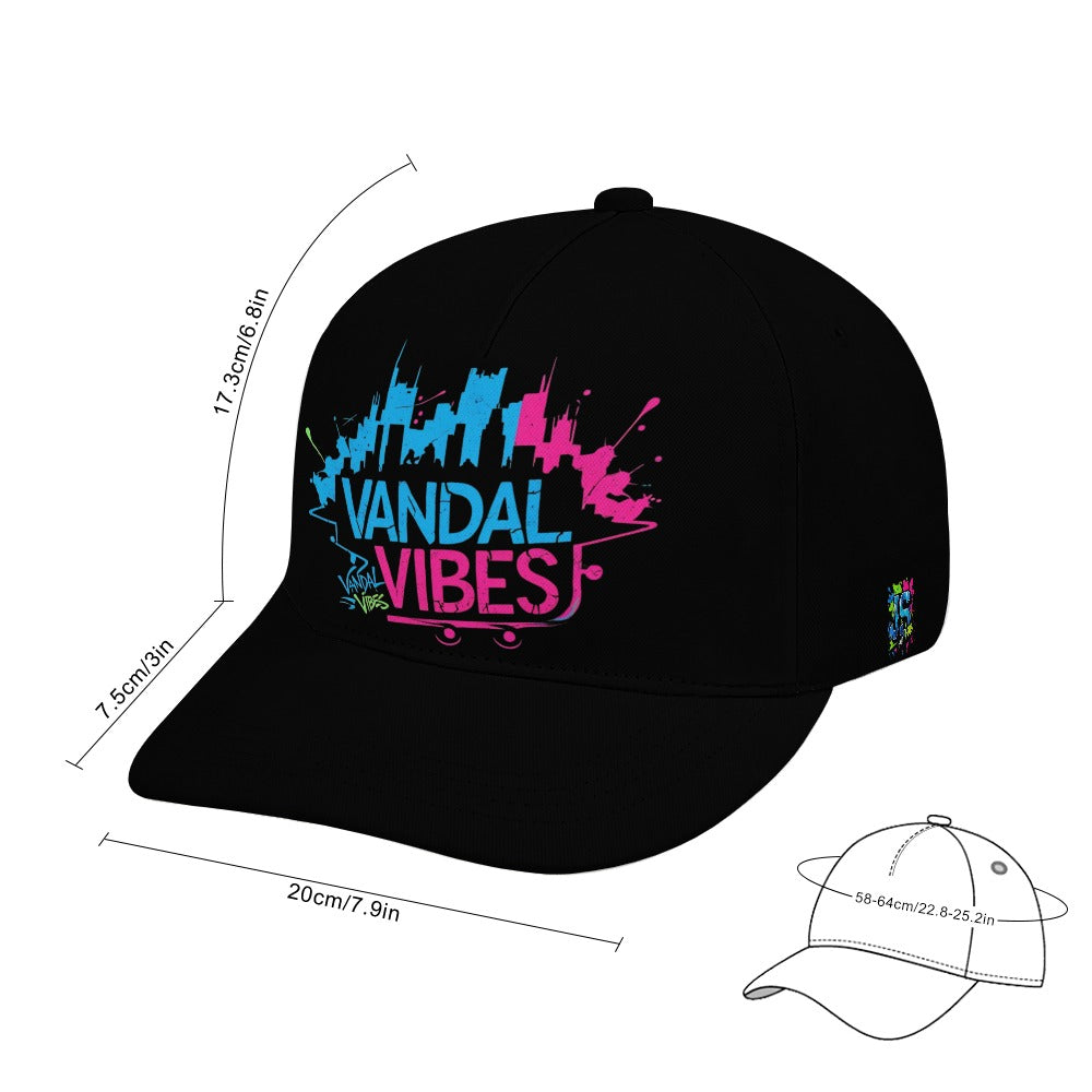 Cappello Vandal Dome  – Visiera curva nero streetwear unisex