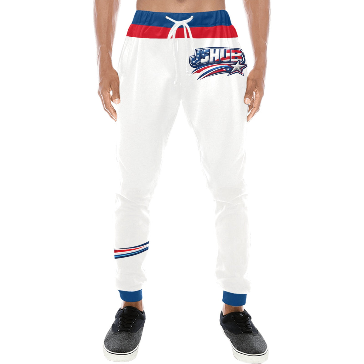 Pantaloni USA Uomo Bianchi JSHUB Nation Winter 2026 Streetwear Tricolor