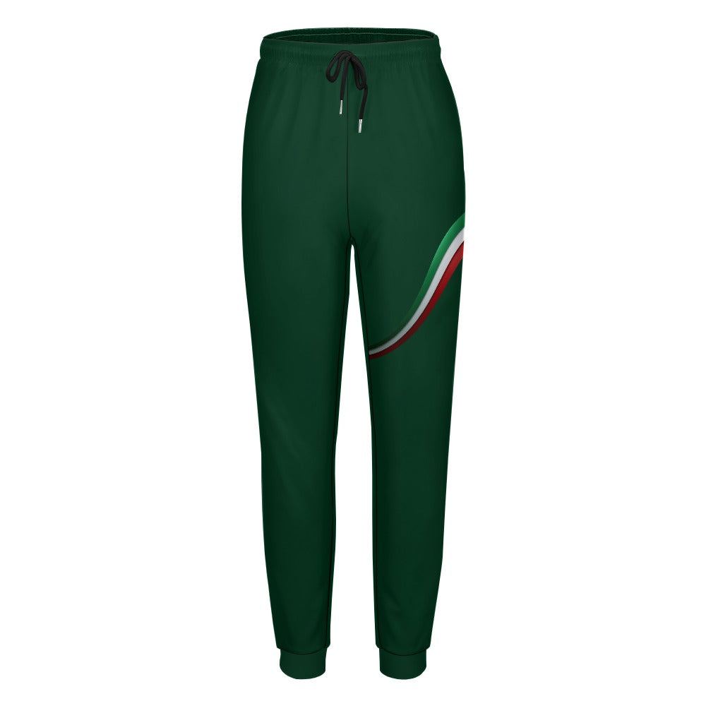 JSHUB Winter Nation Italy Edition – Pantaloni Donna Sportivi Verde Scuro con Inserto Tricolore