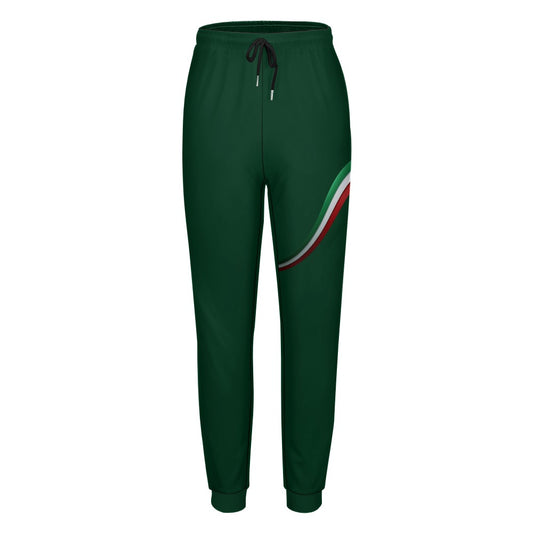 JSHUB Winter Nation Italy Edition – Pantaloni Donna Sportivi Verde Scuro con Inserto Tricolore