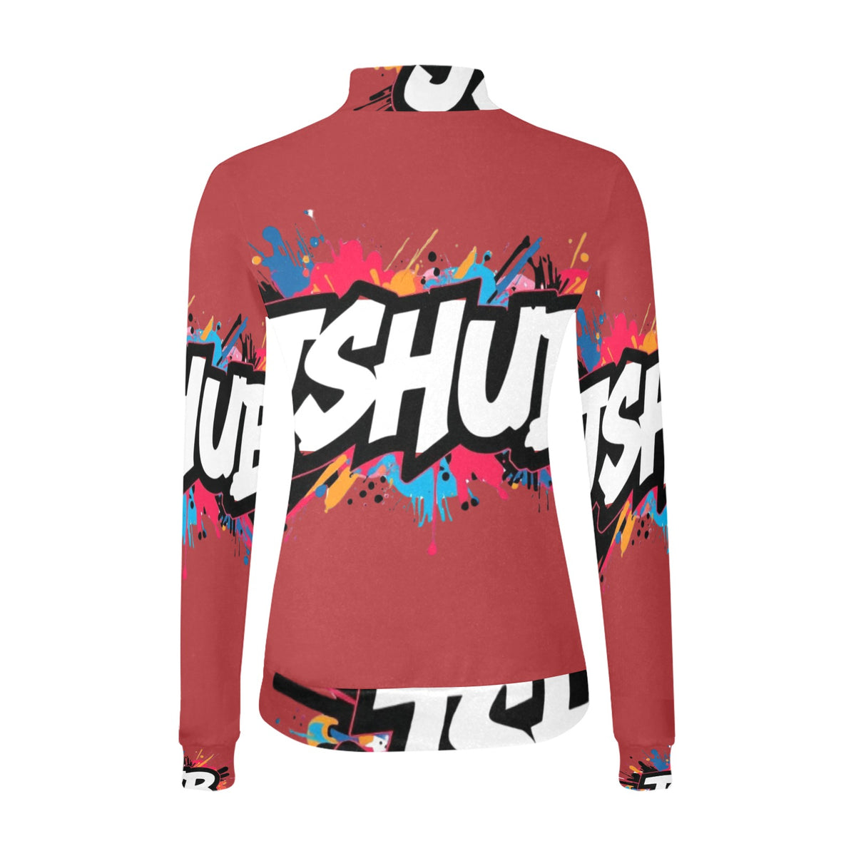 Maglione a collo alto da donna H43 con stampa all-over elegante e confortevole