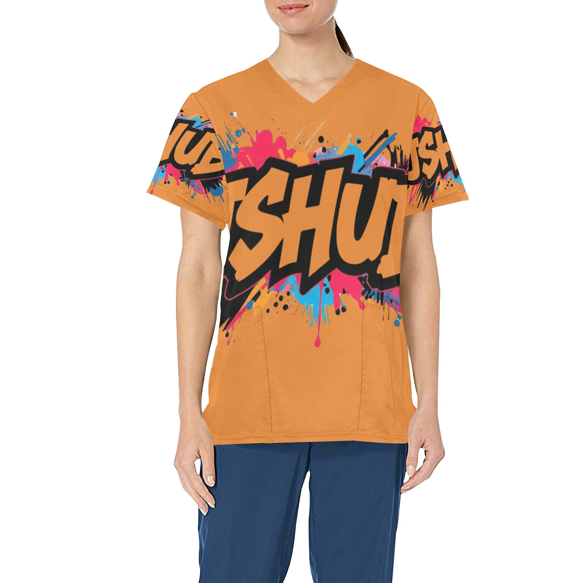 T-shirt Scrub Unisex JSHub Logo Multicolor All-Over – Urban Style 2025