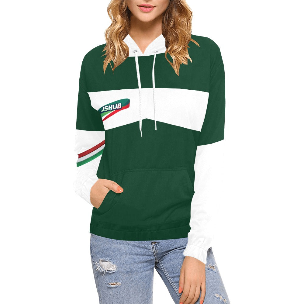 JSHUB Winter Nation Italy Edition – Felpa Donna Verde Scuro White Contrast