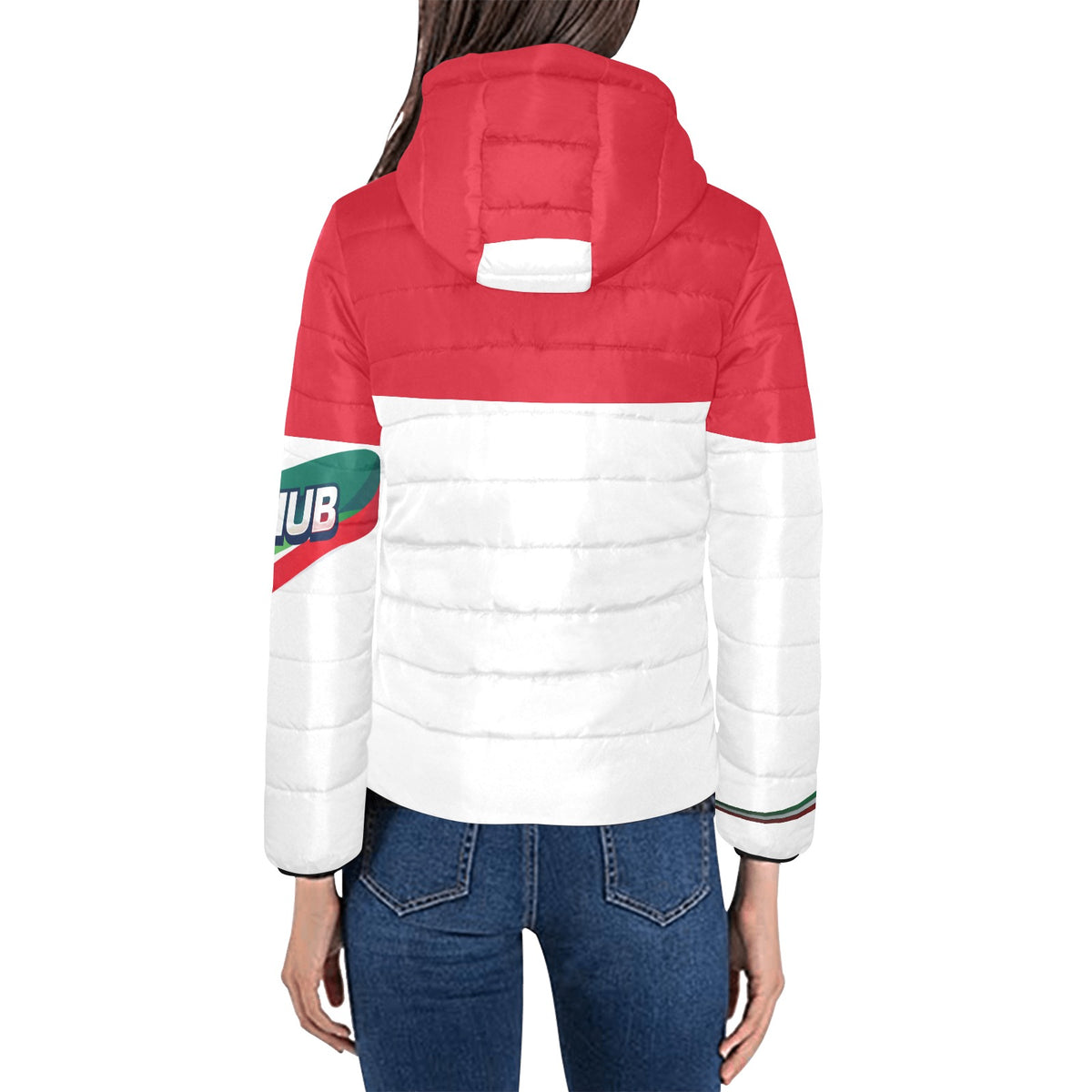 JSHUB Winter Nation Italy Edition – Giubbotto Piumino Donna Bianco e Rosso