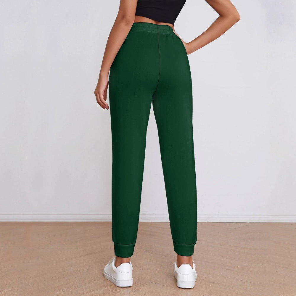 JSHUB Winter Nation Italy Edition – Pantaloni Donna Sportivi Verde Scuro con Inserto Tricolore