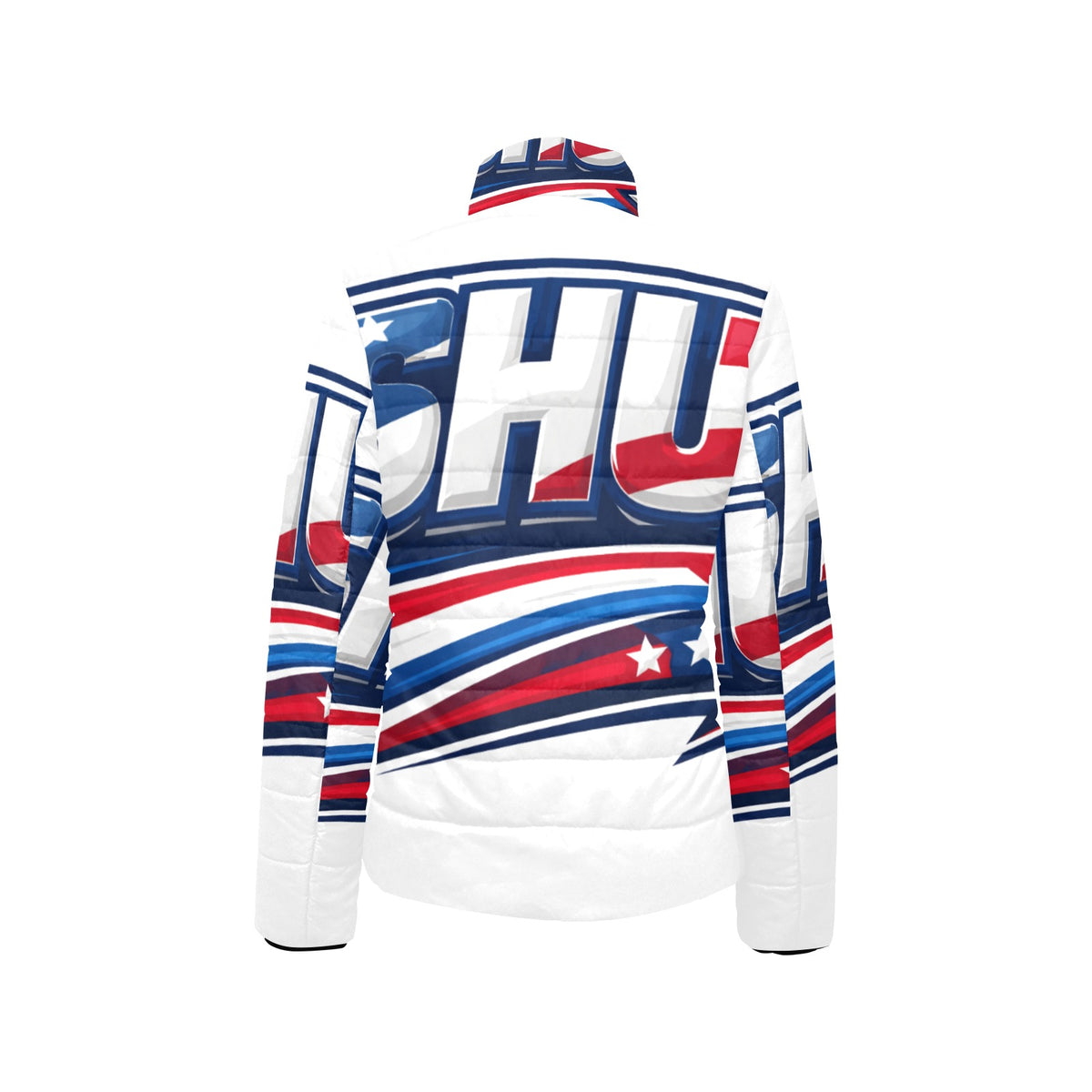 Giubbotto USA Donna Bianco JSHUB Nation Winter 2026 Bomber Imbottito