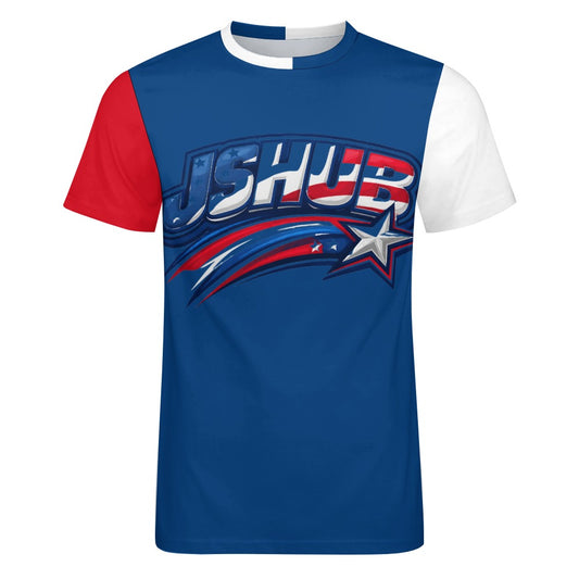 T Shirt USA Uomo Blu JSHUB Nation Winter 2026 Tricolor Streetwear