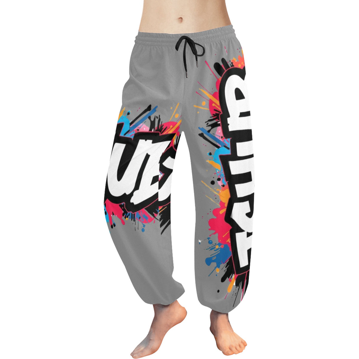 Pantaloni Harem Donna JSHub – Stile Casual con Stampa All-Over