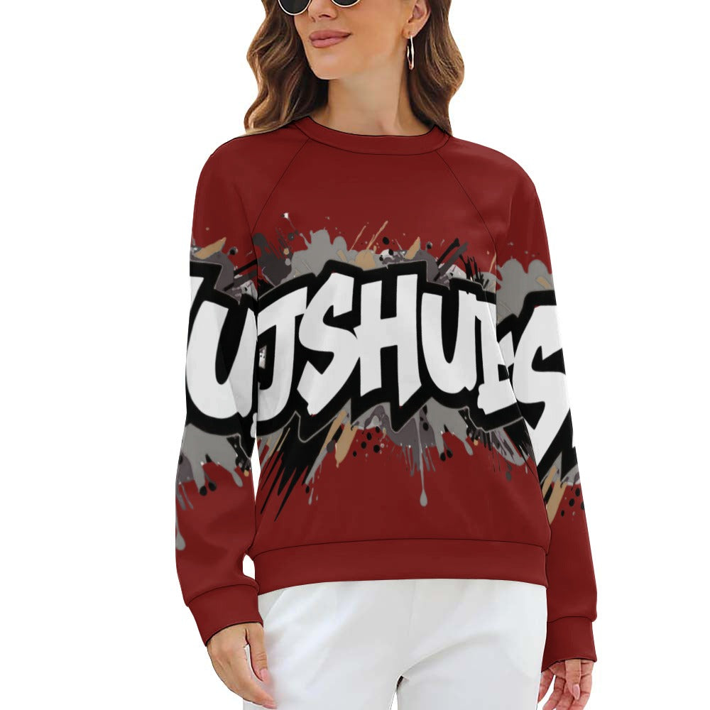 Felpa Donna JSHub Dark Edition – Graffiti Tono su Tono con Scritta Bianca