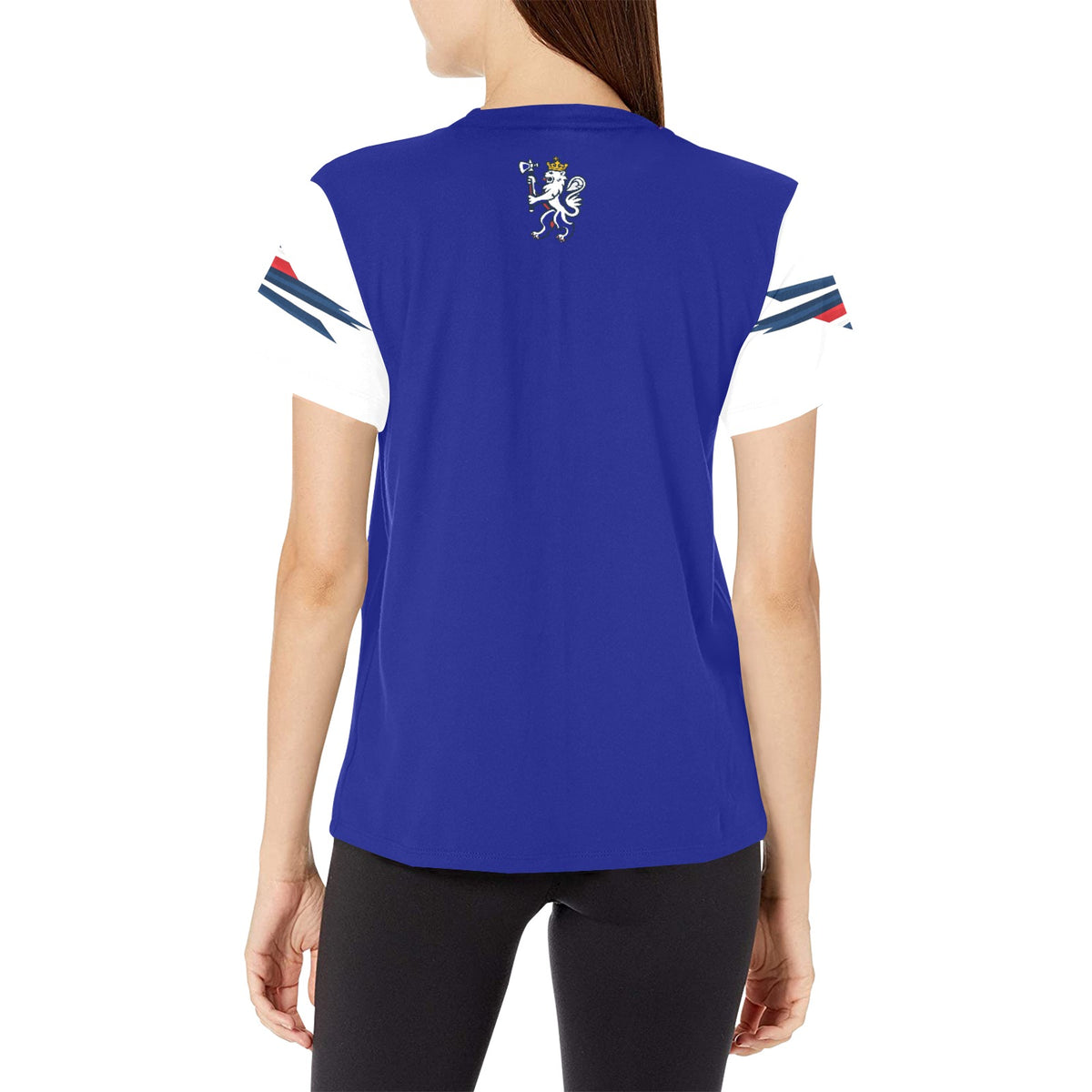 T-Shirt Donna Norway Tech Nordico Blu Winter Nation 2026 JSHUB Leone Oversize