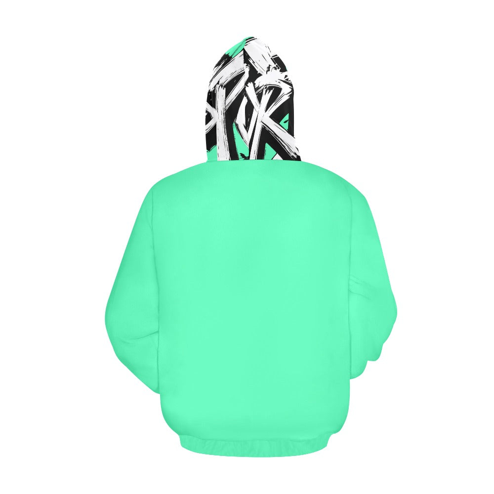 Felpa con cappuccio MOMO Bloom – Urban Mint Glow