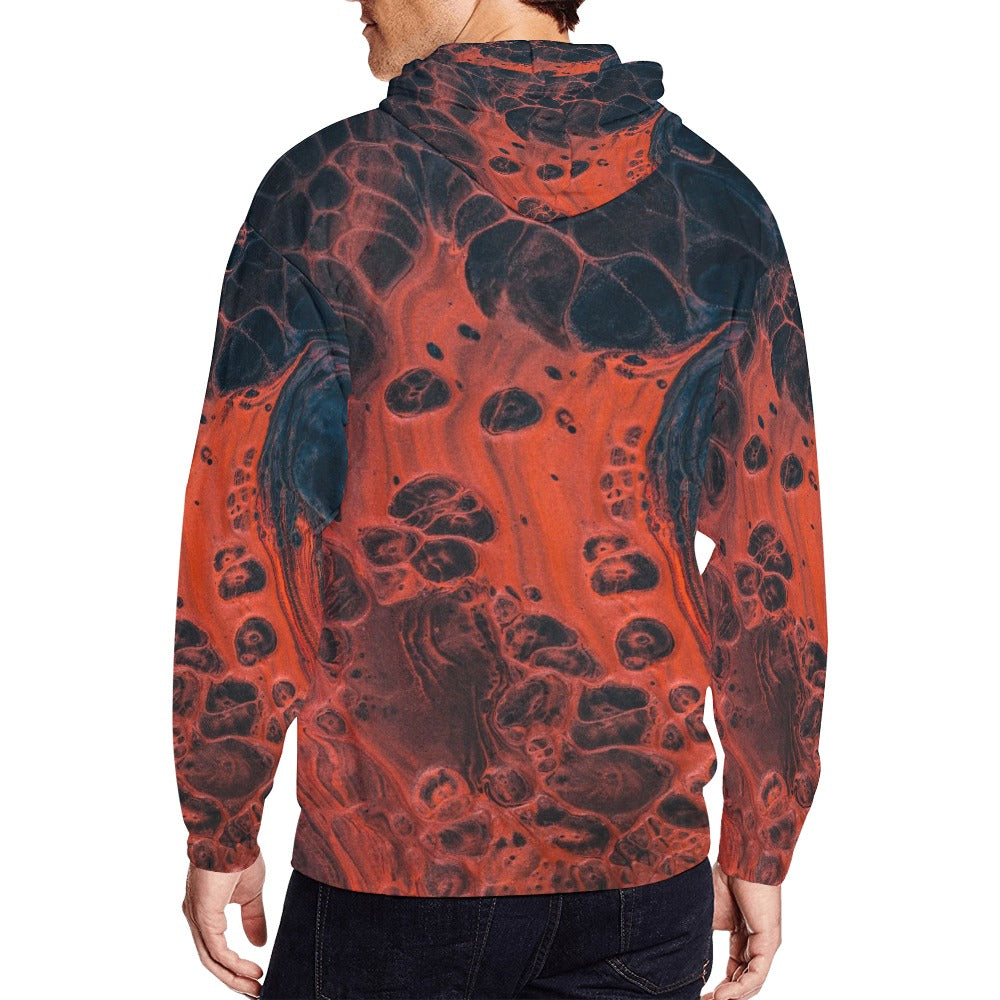 FELPA Concrete Echoes – Lava Drop Full-Zip Hoodie