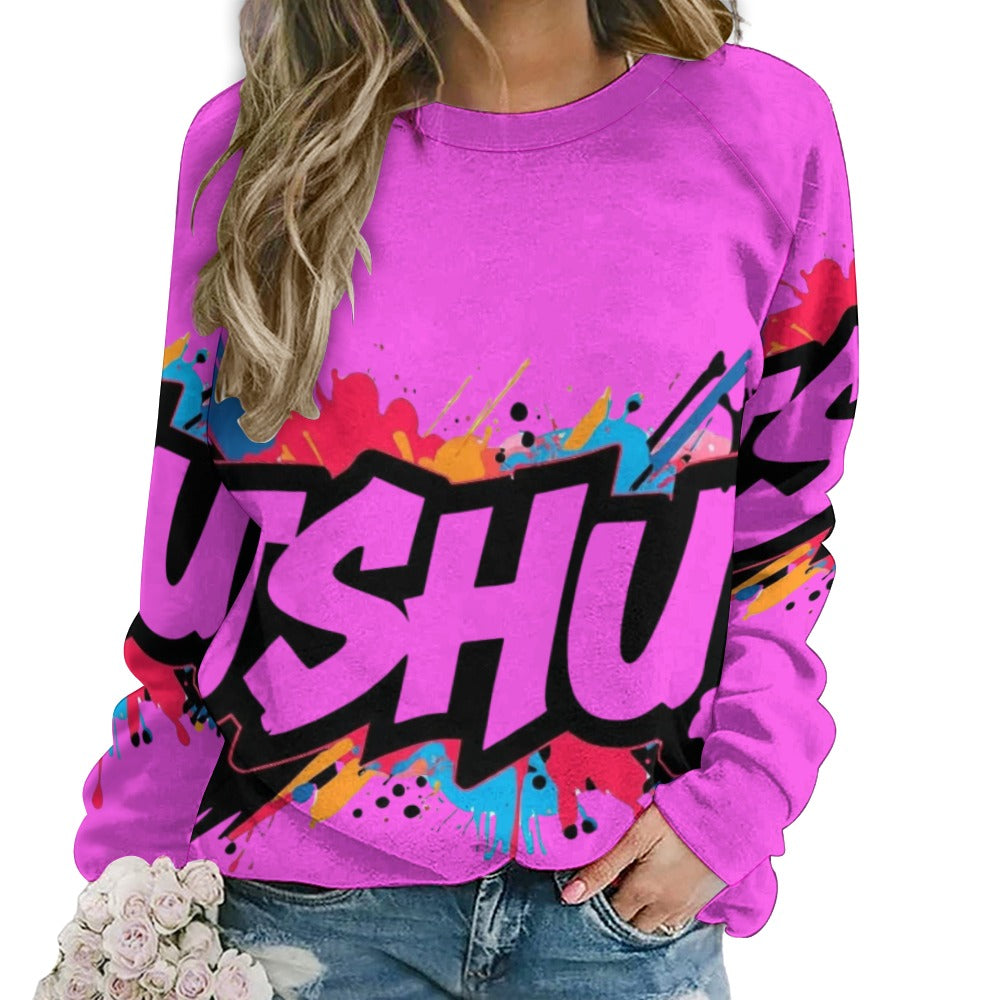Felpa Donna JSHub Multicolor – Stile Streetwear con Graffiti All-Over
