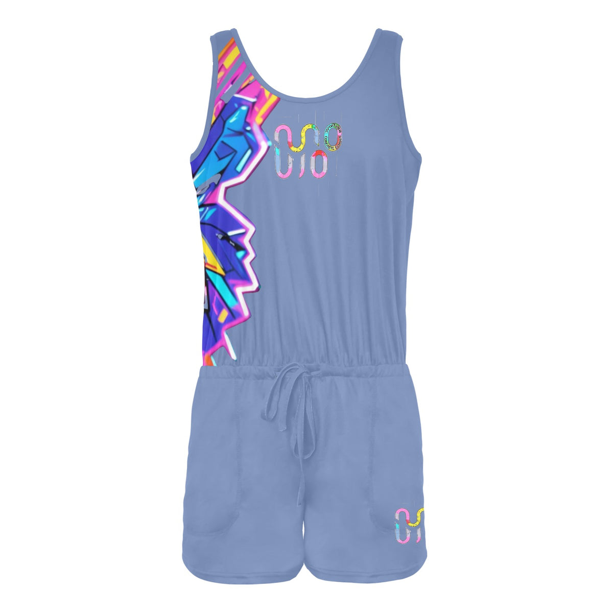 Gilet Tuta Corta Donna Concrete Echoes Wings of Noise All Over Print