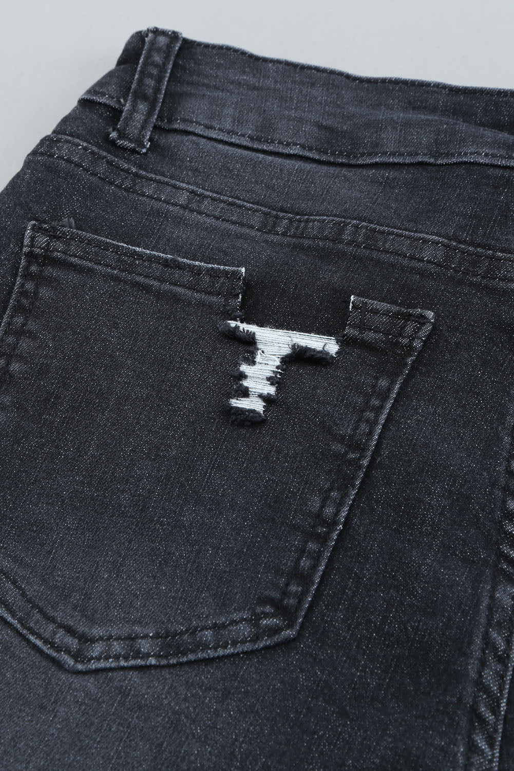 Jeans Boyfriend Distressed Nero