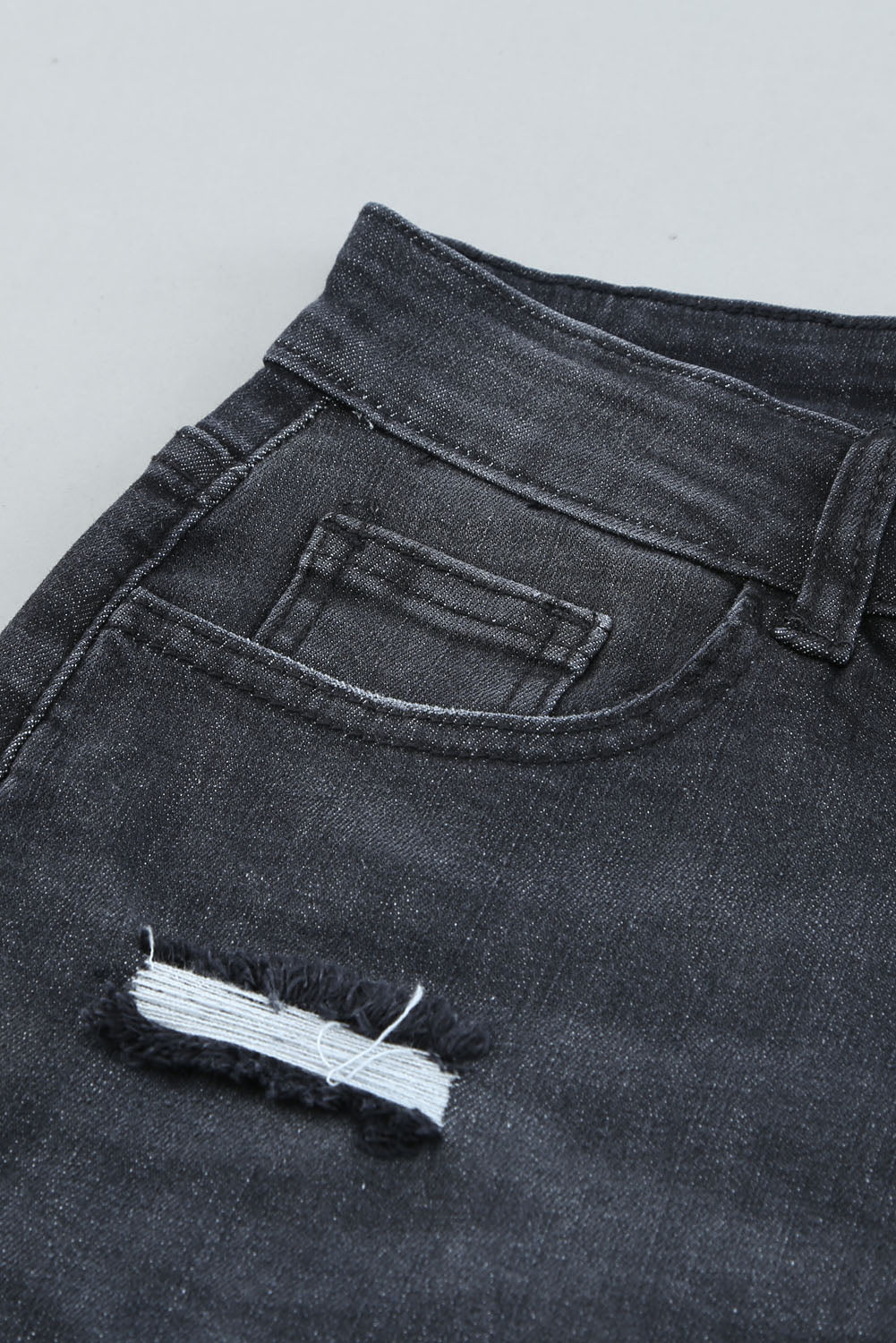 Jeans Boyfriend Distressed Nero