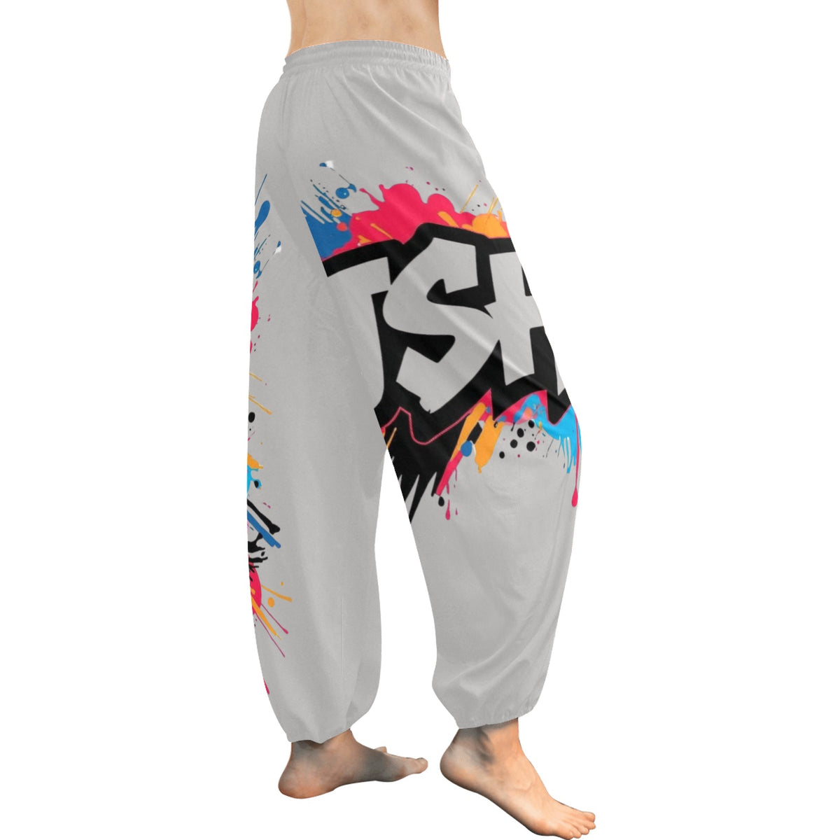 Pantaloni Harem Donna JSHub – Stile Casual con Stampa All-Over