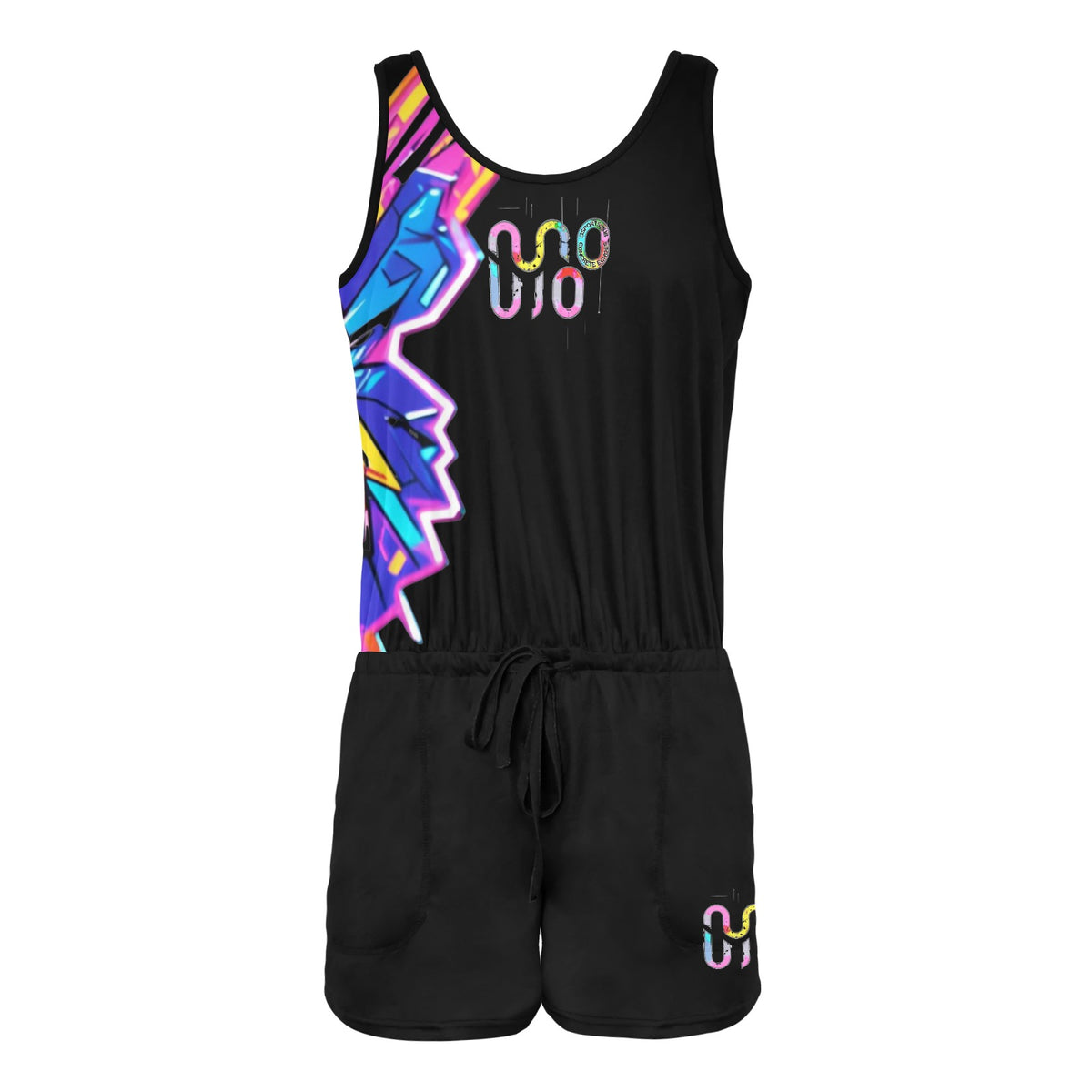 Gilet Tuta Corta Donna Concrete Echoes Wings of Noise All Over Print
