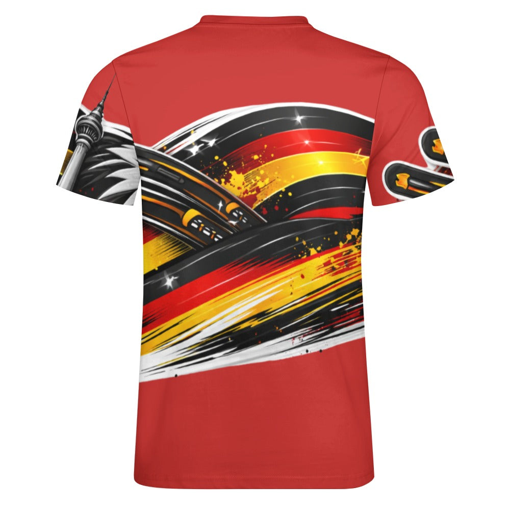 T-Shirt Germany Uomo Rosso Scuro JSHUB Winter Nation 2026 Streetwear