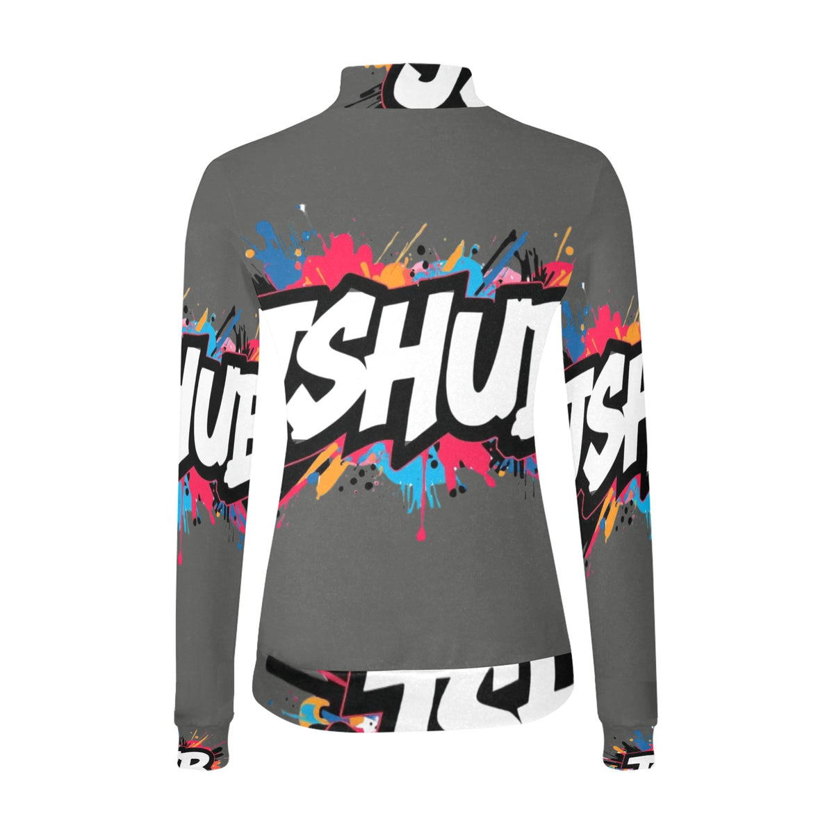 Maglione a collo alto da donna H43 con stampa all-over elegante e confortevole