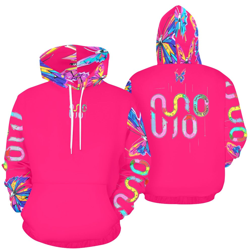 Felpa donna Wings of Noise con cappuccio small tech over – 10 varianti colore