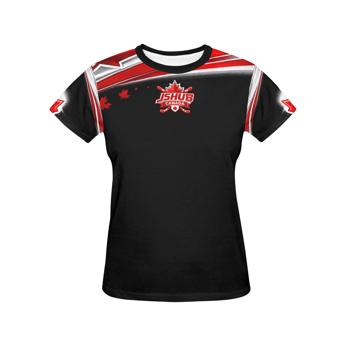 T-shirt Donna JSHUB Canada Ispirata ai NationWinter 2026 – Stampa Integrale Sportiva