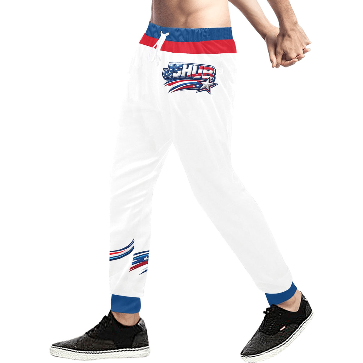 Pantaloni USA Uomo Bianchi JSHUB Nation Winter 2026 Streetwear Tricolor