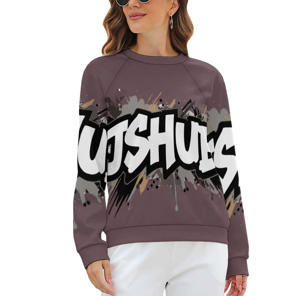 Felpa Donna JSHub Dark Edition – Graffiti Tono su Tono con Scritta Bianca