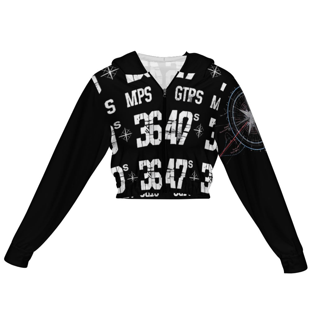 Giacca Cropped Donna JSHUB Urban Grid SS26 Zip Hoodie