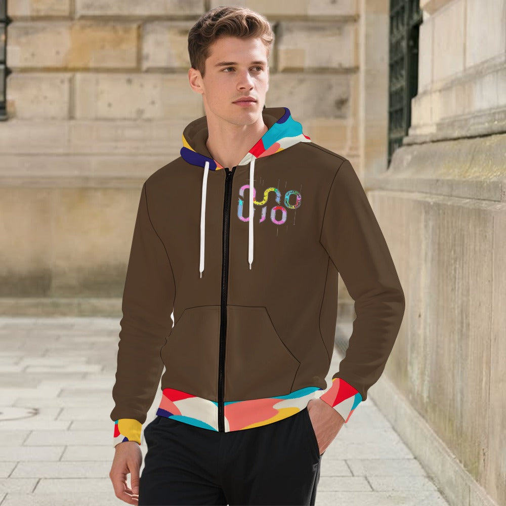 FELPA Concrete Echoes – Caffè Drop Hoodie Zip
